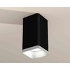 Миниатюра фото комплект накладного светильника ambrella light techno spot xs7821001 sbk/swh черный песок/белый песок (c7821, n7701) | 220svet.ru