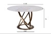 Миниатюра фото стол обеденный круглый керамический белый garda decor 57el-79000 | 220svet.ru
