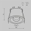 Миниатюра фото встраиваемый светильник maytoni dip t dl128-10w4k-b | 220svet.ru