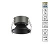 Миниатюра фото светильник встраиваемый светодиодный с переключателем цветовой температуры novotech nova 359849 черный | 220svet.ru