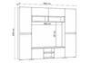 Миниатюра фото готовая гостиная комплектация 3 woodville алетра дуб крафт серый / глянец белый 580879 | 220svet.ru