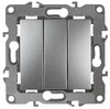 Миниатюра фото выключатель трехклавишный эра 12 10ax 250v 12-1107-03 б0014671 | 220svet.ru