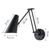 Миниатюра фото светильник телескопический настенный zortes wandle zrs.1778.15 | 220svet.ru