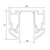Миниатюра фото шинопровод однофазный под натяжной потолок st luce skyline 220 st046.539.02 | 220svet.ru