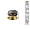 Миниатюра фото светильник встраиваемый светодиодный с переключателем цветовой температуры novotech nova 359853 бронзовый | 220svet.ru
