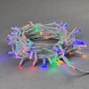 Миниатюра фото гирлянда нить 10м разноцветная 220в, 100 led, провод белый каучук, ip65 ltc ll100-8-2m | 220svet.ru