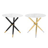 Миниатюра фото стол стеклянный woodville rock 100х75 white / black 15536 | 220svet.ru