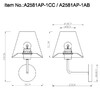Миниатюра фото бра arte lamp elba a2581ap-1ab | 220svet.ru