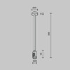 Миниатюра фото крепление потолочное с с вводом питания для шинопровода maytoni flarity tra158c-b1-bs | 220svet.ru