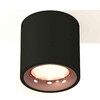 Миниатюра фото комплект накладного светильника ambrella light xs7532025 sbk/ppg черный песок/золото розовое полированное (c7532, n7015) | 220svet.ru