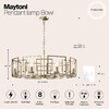 Миниатюра фото подвесная люстра maytoni bowi h009pl-08g | 220svet.ru