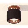 Миниатюра фото комплект накладного светильника ambrella light techno spot xs7511141 sbk/ppg черный песок/золото розовое полированное (n7930, c7511, n7015) | 220svet.ru