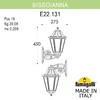 Миниатюра фото светильник уличный настенный fumagalli bisso/anna e22.131.000.vxf1rdn | 220svet.ru