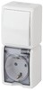 Миниатюра фото блок розетка-выключатель эра ip54 16a 250v 11-7407-01 б0036004 | 220svet.ru