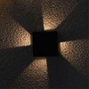Миниатюра фото уличный настенный светодиодный светильник arte lamp algol a1445al-4bk | 220svet.ru