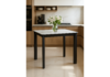 Миниатюра фото керамический стол раскладной woodville кина 90(130)х65х76 alpine white / черный 588064 | 220svet.ru