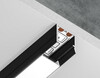 Миниатюра фото алюминиевый профиль накладной для светодиодной ленты до 8мм ambrella light illumination gp1650bk | 220svet.ru