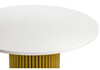 Миниатюра фото стол деревянный woodville барел 90 белый / золото 622990 | 220svet.ru