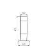 Миниатюра фото уличный светильник kanlux invo op 47-l-gr 29171 | 220svet.ru