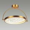 Миниатюра фото потолочный светодиодный светильник odeon light midcent 6627/36cl античная бронза | 220svet.ru