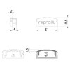 Миниатюра фото заглушка deko-light end cap f-au-01-15 set 2 pcs 978530 | 220svet.ru