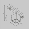 Миниатюра фото трековый магнитный светодиодный светильник maytoni alfa s tr133-2-7w3k-bs | 220svet.ru