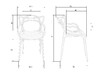 Миниатюра фото набор 3шт стул обеденный dobrin masters lmzl-pp601-n3_p_w-02-13325 | 220svet.ru
