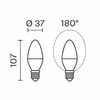 Миниатюра фото светодиодная лампа свеча 9вт 4000k e27 voltega candle 9w 3220 | 220svet.ru