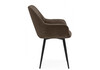 Миниатюра фото стул на металлокаркасе woodville флюид коричневый (glory 08) / черный 642985 | 220svet.ru