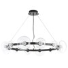 Миниатюра фото подвесная светодная люстра crystal lux bosque sp12 black/transparent | 220svet.ru