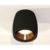 Миниатюра фото комплект накладного светильника ambrella light techno spot xs1142004 sbk/pyg черный песок/золото желтое полированное (c1142, n7034) | 220svet.ru