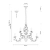 Миниатюра фото подвесная люстра lucia tucci fiori di rose 185.10.5 | 220svet.ru
