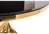 Миниатюра фото обеденная группа woodville аган black / gold 599483 | 220svet.ru