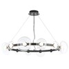 Миниатюра фото подвесная светодная люстра crystal lux bosque sp12 black/transparent | 220svet.ru
