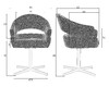Миниатюра фото стул обеденный набор 2шт dobrin bosco lml-7025-n_b-m_sli-q52-05-13639 | 220svet.ru