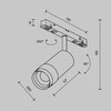 Миниатюра фото трековый магнитный светодиодный светильник maytoni focus zoom tr212-1-12wtw-dd-z-w | 220svet.ru