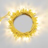 Миниатюра фото гирлянда нить 10м тепло-белая 220в, 100 led, провод золотой каучук 2,3мм, ip65 ltc eco100-2-2ww | 220svet.ru