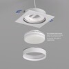 Миниатюра фото встраиваемый светильник denkirs flat dk2091-wh | 220svet.ru