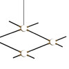 Миниатюра фото люстра molecular 4 black/gold | 220svet.ru