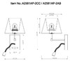 Миниатюра фото бра arte lamp elba a2581ap-2cc | 220svet.ru