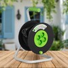 Миниатюра фото удлинитель силовой эра green line kat-3x1-30m greenline на катушке пластик 4 розетки с заземлением 30м пвс 3x1мм2 б0065086 | 220svet.ru