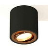 Миниатюра фото комплект накладного светильника ambrella light techno spot xs7532004 sbk/pyg черный песок/золото желтое полированное (c7532, n7004) | 220svet.ru