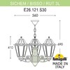Миниатюра фото подвесной уличный светильник fumagalli sichem/rut 3l (люстра) e26.120.s30.vye27 | 220svet.ru