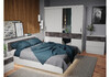 Миниатюра фото двуспальная кровать 160x200 woodville лунара белый / бетон темный 715059 | 220svet.ru
