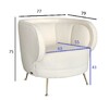 Миниатюра фото кресло ткань букле белое garda decor zw-852 wh | 220svet.ru