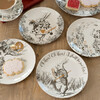 Миниатюра фото набор из 4 десертных тарелок алиса в стране чудес v&a kitchen craft | 220svet.ru