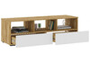 Миниатюра фото тв-тумба woodville элла белый / дуб крафт золото 547999 | 220svet.ru