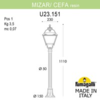 Миниатюра фото садовый светильник-столбик fumagalli mizar.r/cefa u23.151.000.vye27 | 220svet.ru