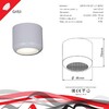 Миниатюра фото накладной светильник reluce 53016-9.5-001ld gx53 wt | 220svet.ru