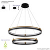 Миниатюра фото подвесная светодиодная люстра crystal lux fernando sp123w led  black/gold | 220svet.ru